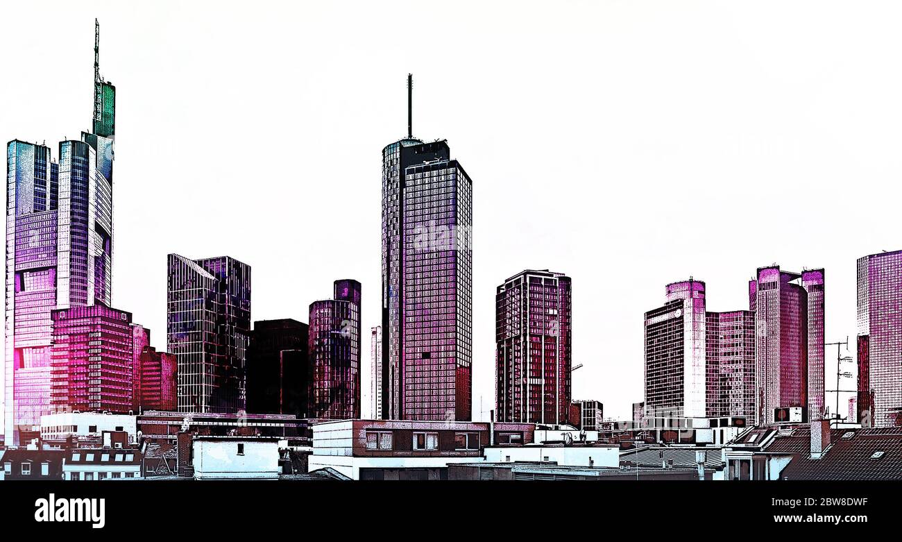 Frankfurt am Main Skyscraper City Skyline - Germany Banking Business ...