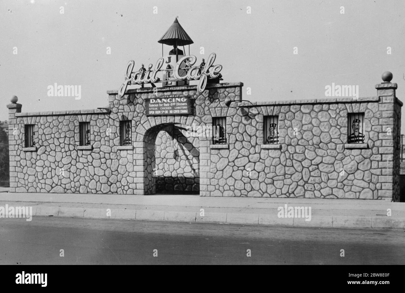 In a city of nightmare houses . From Los Angeles showing the ' jail cafe ' 17 May 1928 Stock Photo