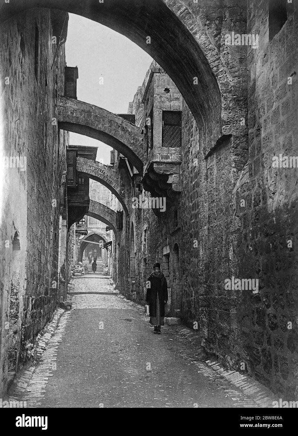 Jerusalem , the Via Delorosa ( the way of grief ) 26 March 1928 Stock Photo
