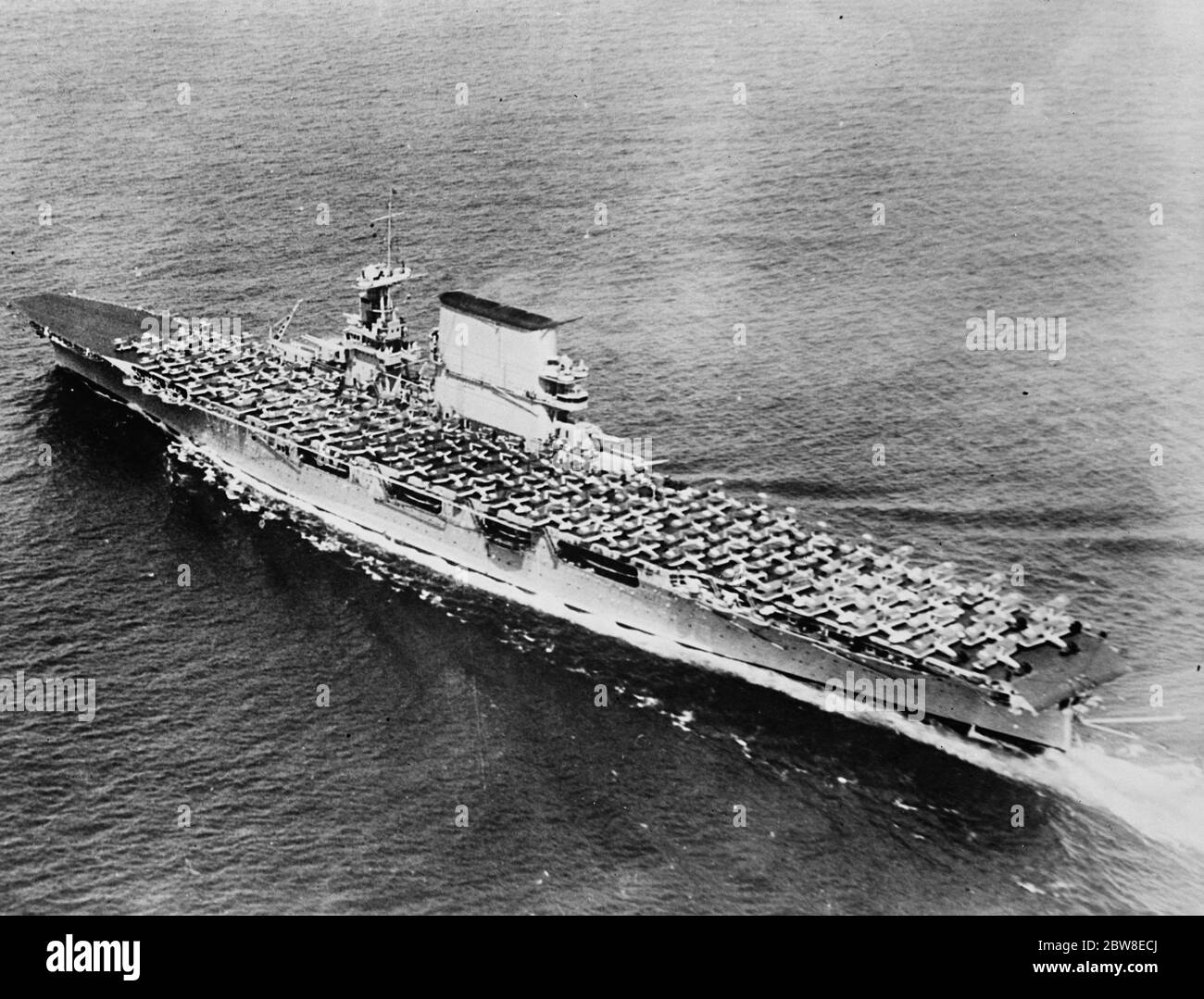 The USS Saratoga  , US Aircraft carrier . 4 July 1929 Stock Photo