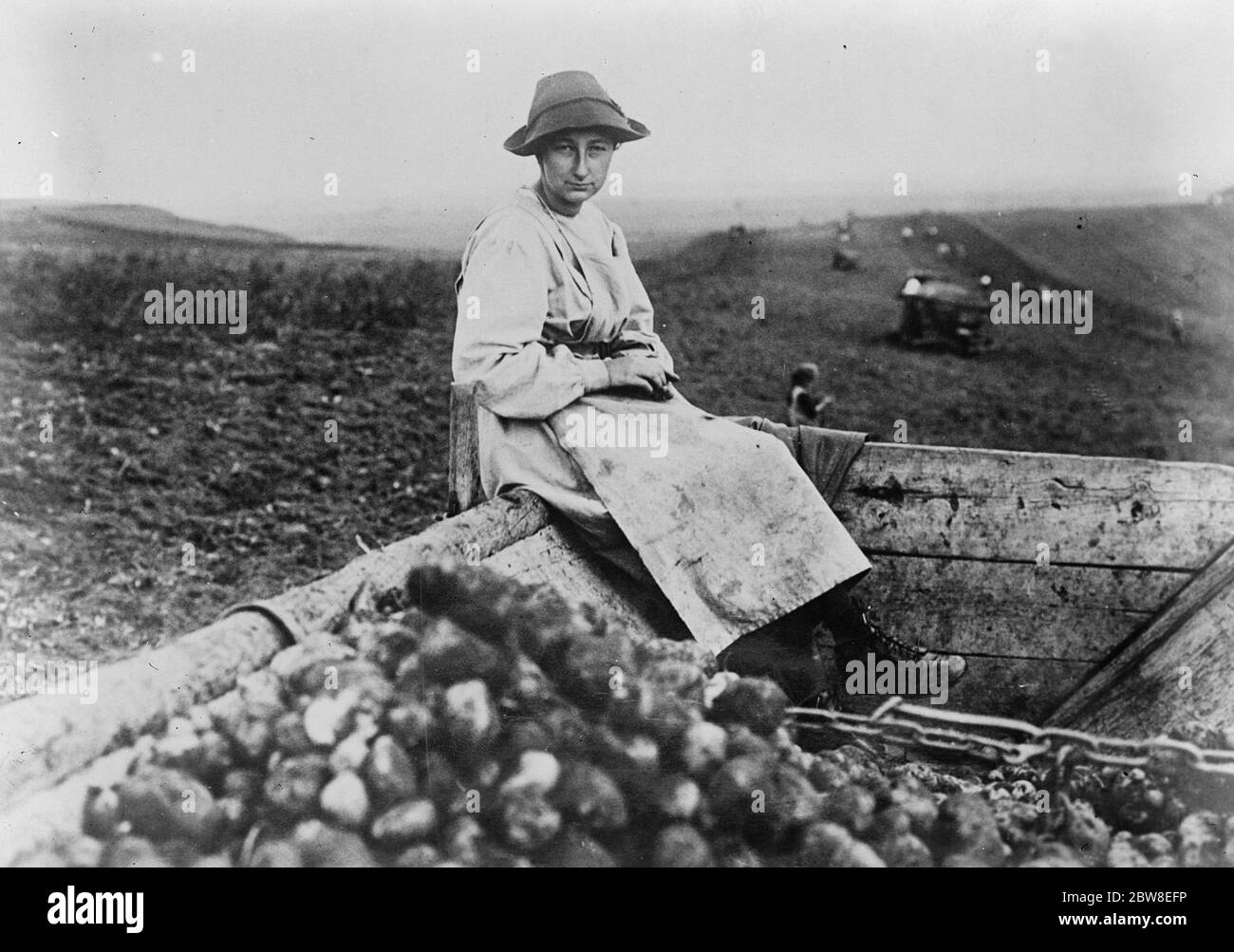 How King Boris ' s sister is spending her summer holiday . Princess Eudoxia of Bulgaria , who is working as a farm girl on an estate 50 miles from Sofia . 13 August 1927 Stock Photo