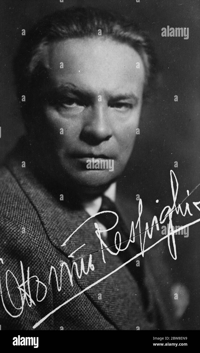 Italy ' s most remarkable modern composer . Otto Respighi . April 1931 Stock Photo