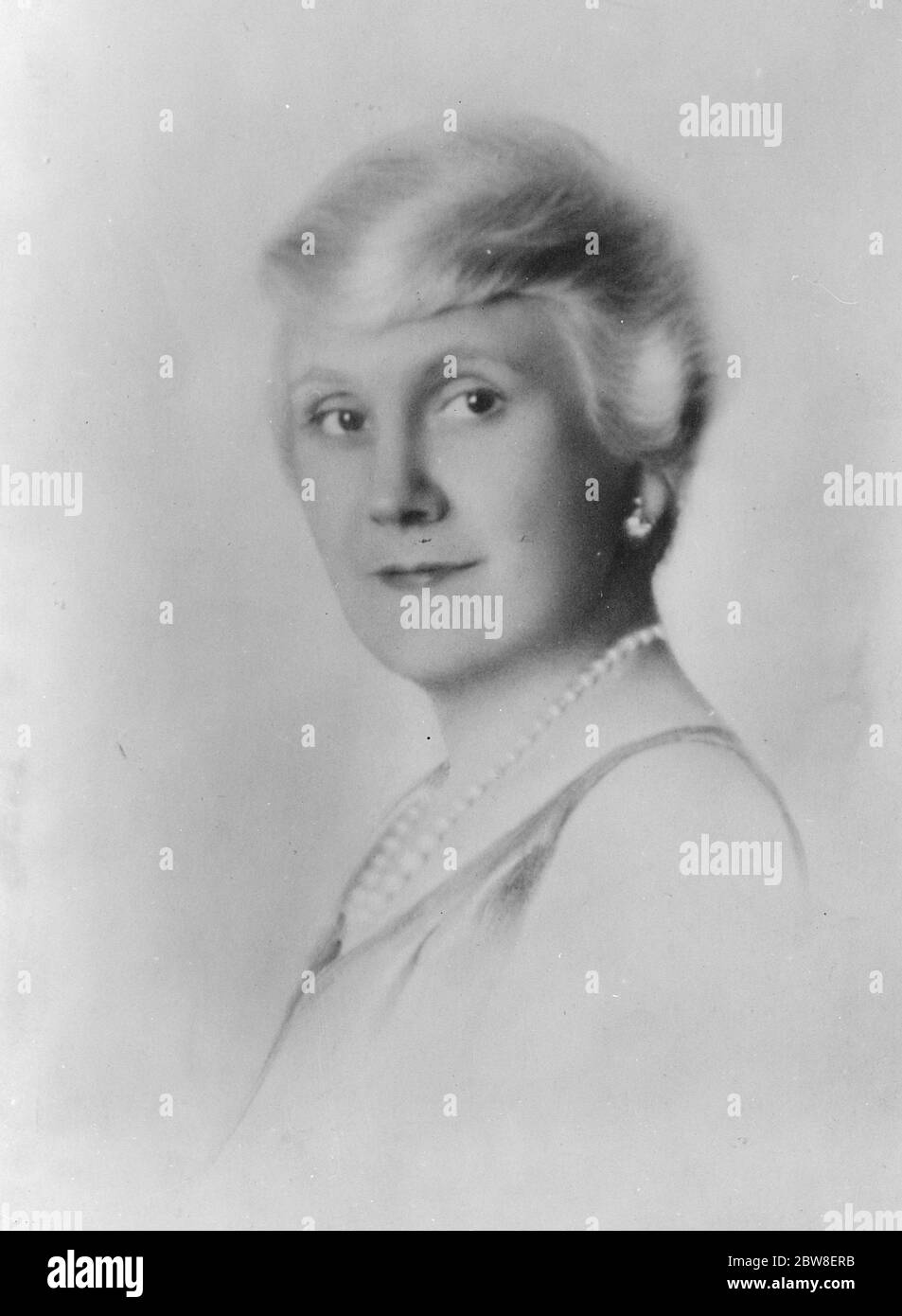Hungary ' s first lady in the land . Mlle Horthy , wife of Admiral Nicholas Horthy . 5 February 1931 Stock Photo
