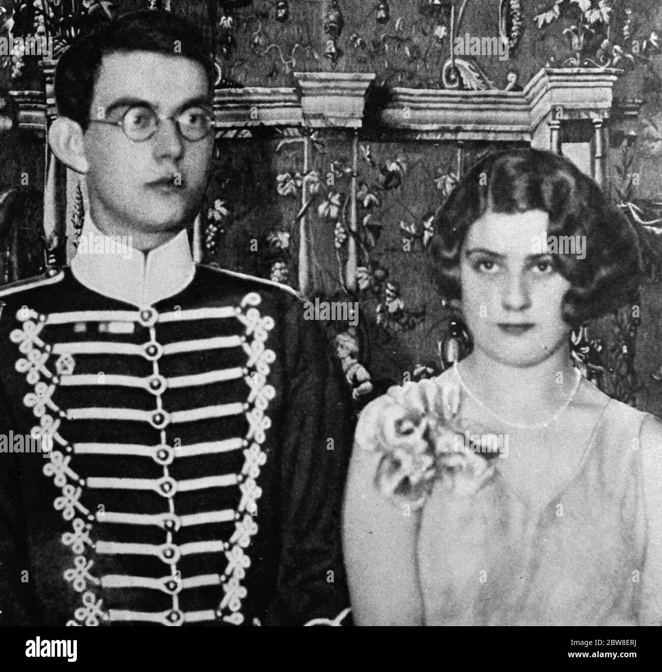 Prince in Love to defy a king of Sweden . Prince Lennart and Miss Nissvandt . 3 February 1931 Stock Photo