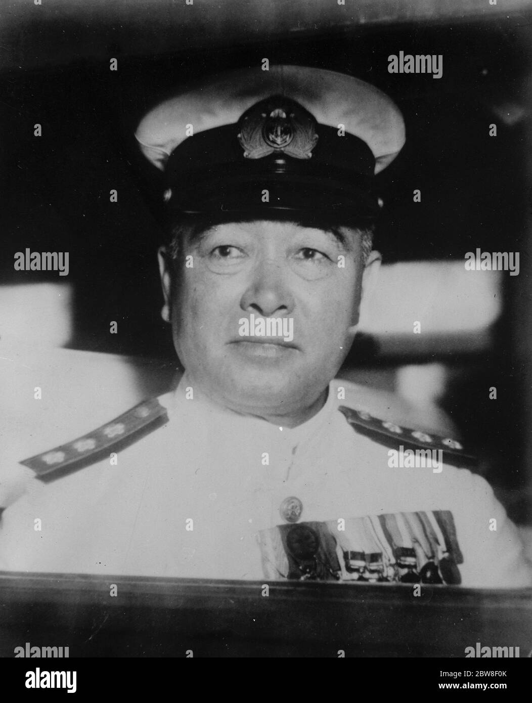Admiral Taniguchi , the new Chief Japanese naval general staff . September 1930 Stock Photo