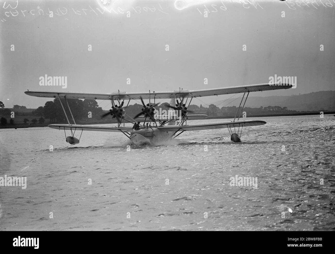 French ambassador sees trials of flying boats built at Rochester for France . At Rochester on Tuesday , before the French Ambassador , Messrs . Short Brothers held the trials of the ' Calcutta ' flyingboat which they have completed for France . The flying boat taxing before flight . 4 September 1929 Stock Photo