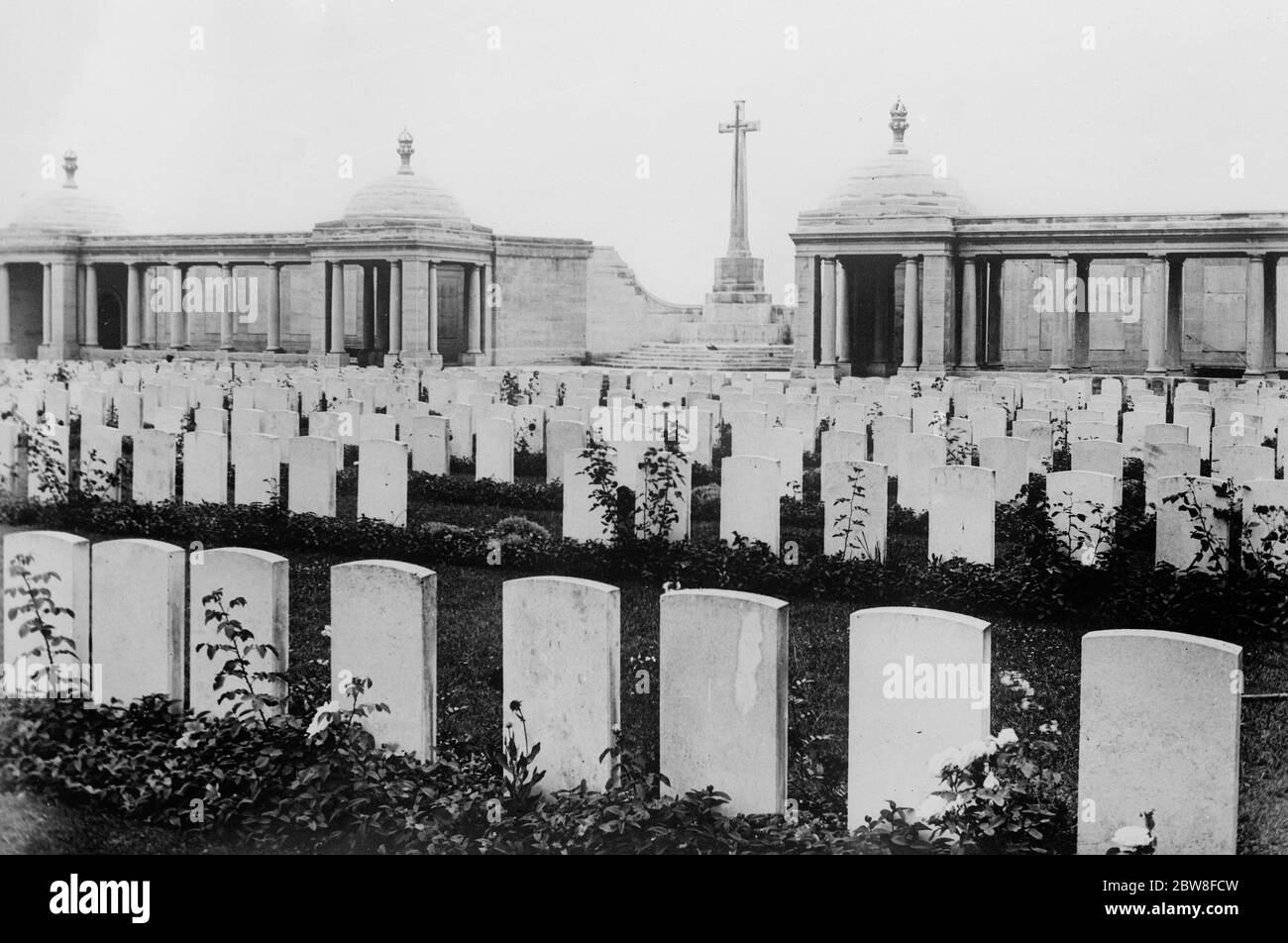 Memorial to the missing in France . Loos Memorial . 19 July 1930 Stock Photo