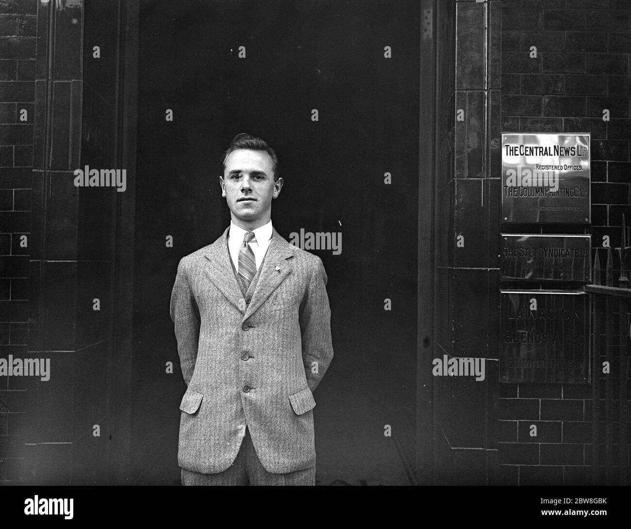 C N staff member - Mr Campbell , Editorial department . September 1929 Stock Photo