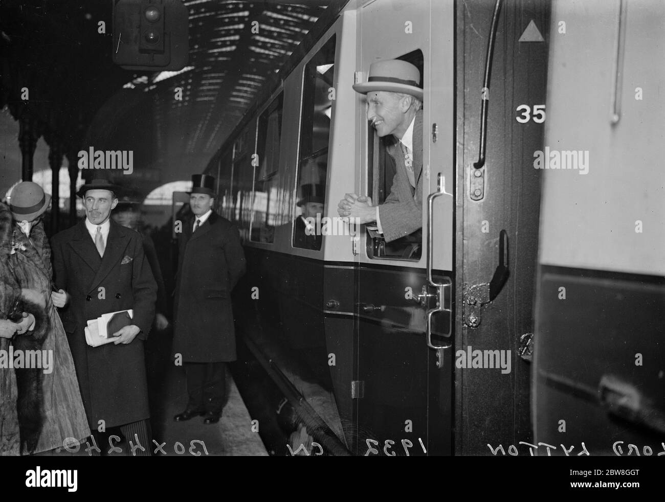 Lord Lytton leaves for Manchuria . Lord Lytton photographed before his departure . 3 February 1932 Stock Photo