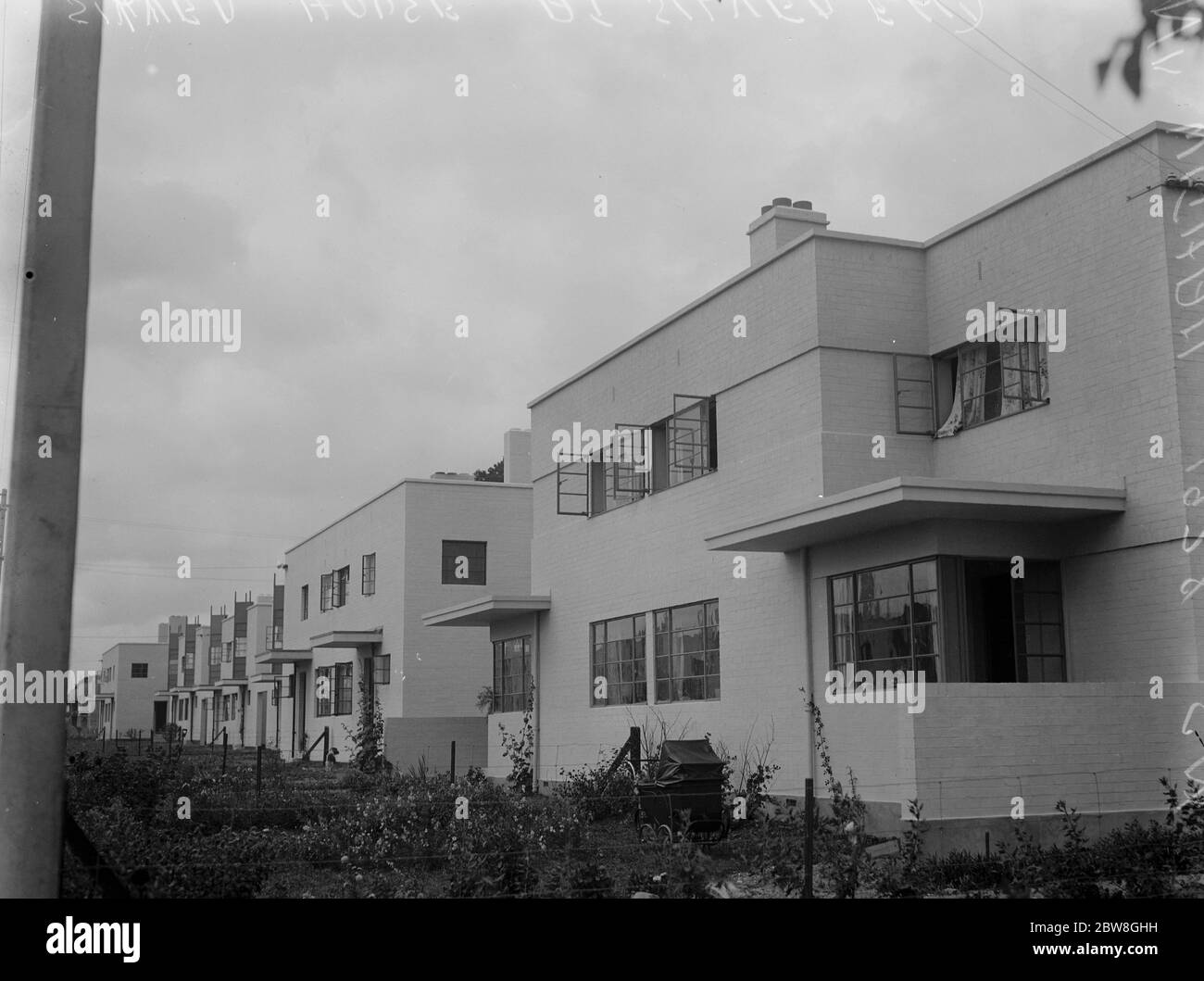 SIlver houses at Silver End . 22 September 1928 Stock Photo