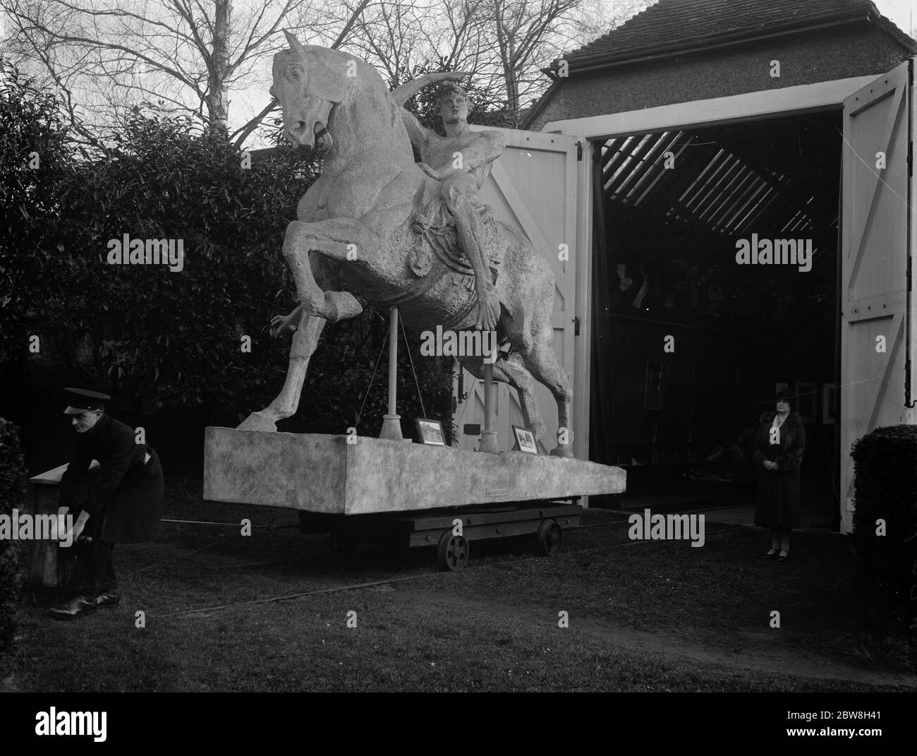 Original model of ' Physical Energy ' by the late George Watt ' s , in Kensington Gardens , executed as a memorial to Cecil Rhodes . 3 February 1932 Stock Photo