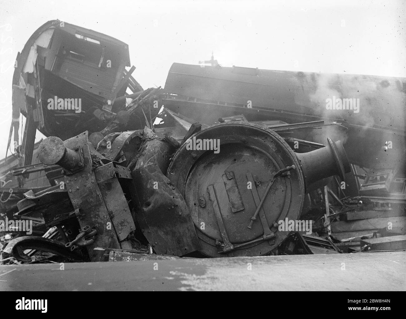 The Express disaster near Tewkesbury . 9 January 1929 Stock Photo