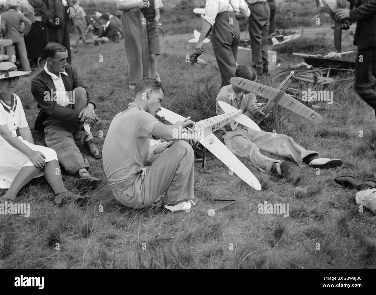 Model Flying Club , Dartford Heath . 7 August 1937 Stock Photo