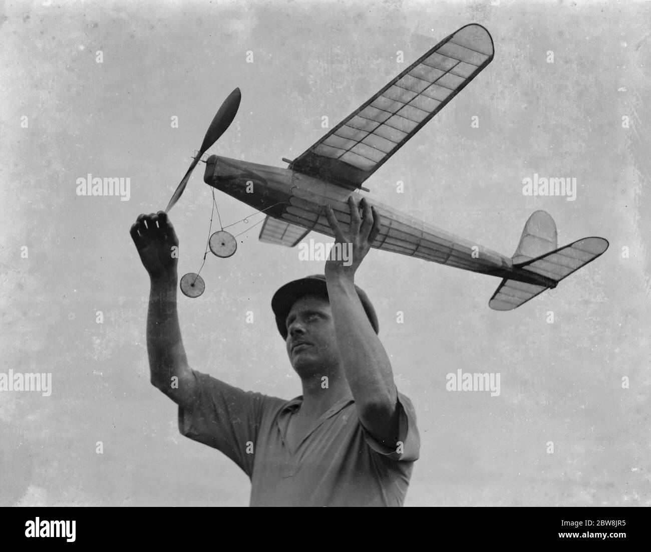Model Flying Club , Dartford Heath . 7 August 1937 Stock Photo