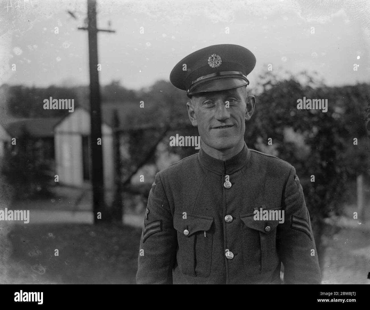 Corporal Hutchinson of the Royal Airforce . 1935 . Stock Photo
