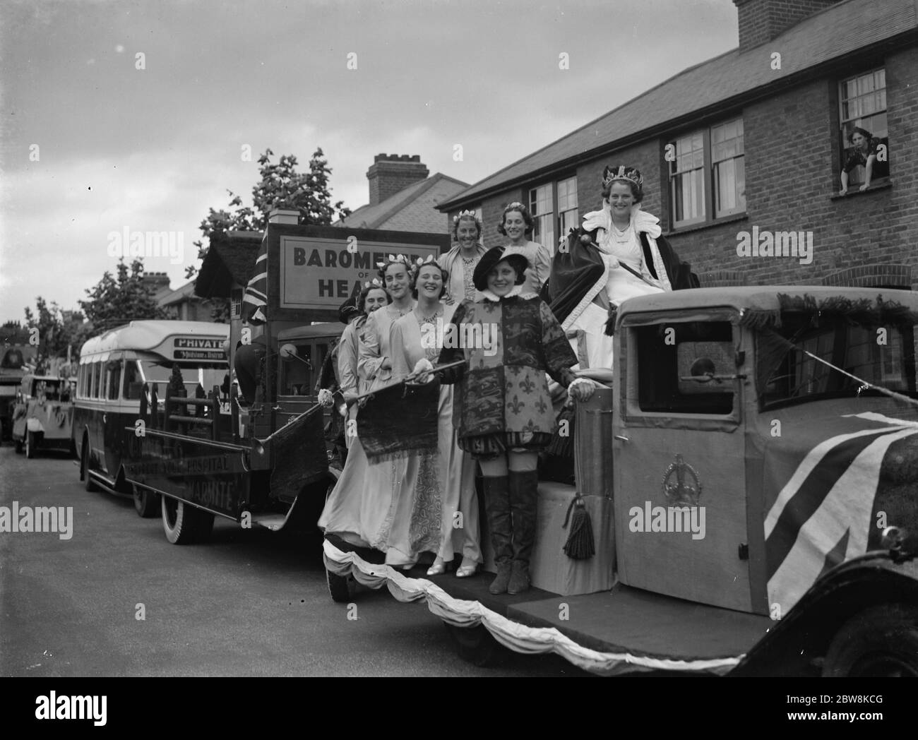 Gravesend Carnival . Queen of the carnival 1937 . Stock Photo