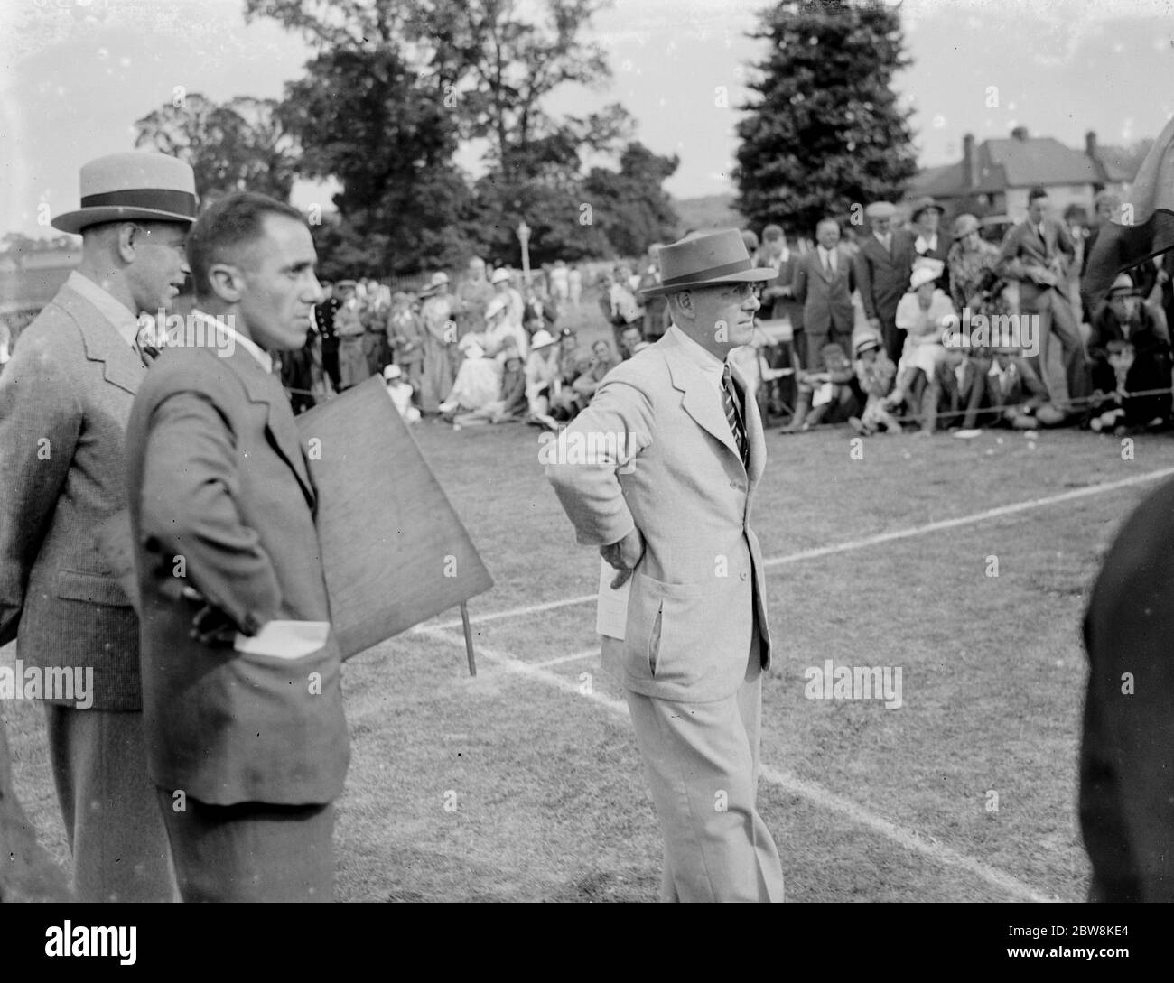 Dr M Williams at sports day . 1935 . Stock Photo