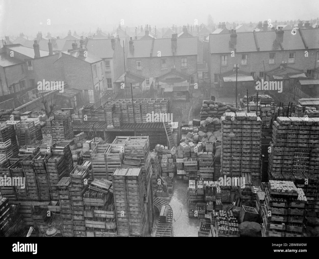 Collins brothers building company . Their rebuilding scheme of the local bottle factory . 1938 . Stock Photo
