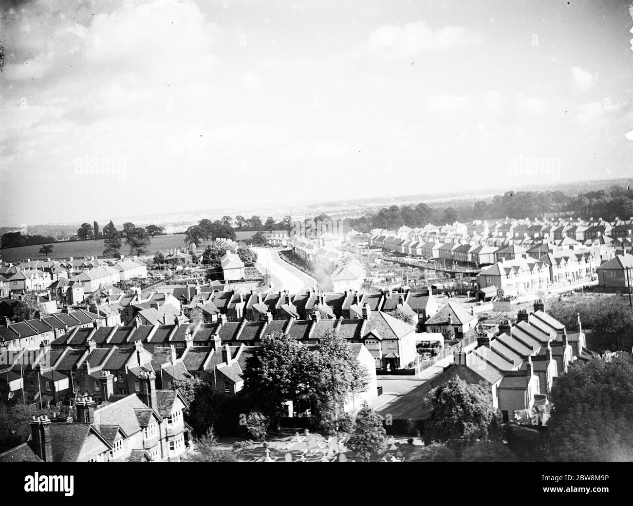 A view over Chislehurst , Kent . 1935 Stock Photo Alamy