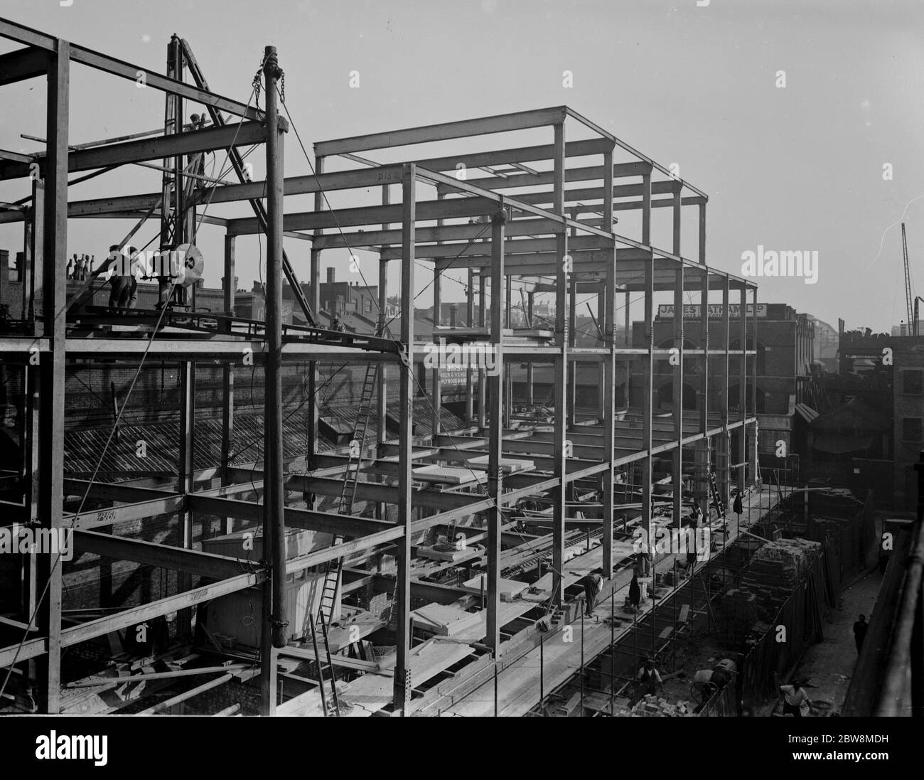 Shoreditch Town Hall , steelwork by E Wood and Company . 1937 Stock