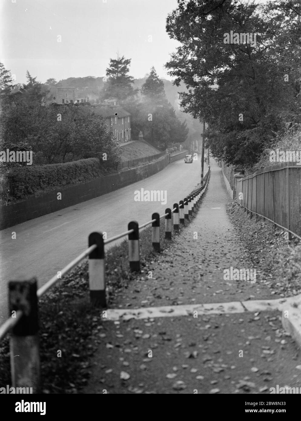 The road through Harbledown village near Canterbury , Kent . 1937 Stock Photo Alamy