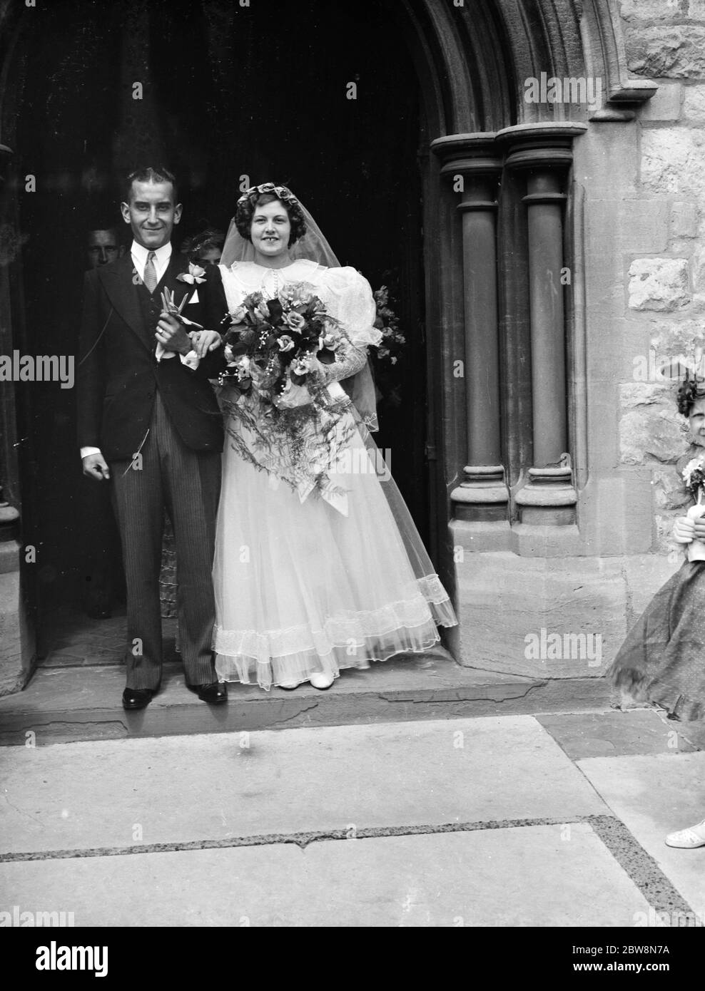 The wedding of Mr A W Gross and Miss D Smith . 1938 Stock Photo
