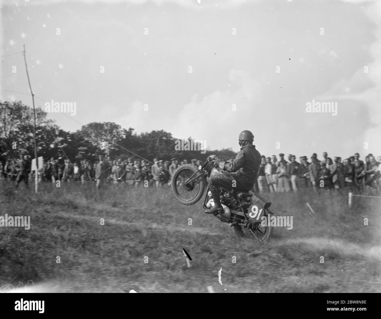 Motorcyle race Hill climb in Farningham . 1936 . Stock Photo