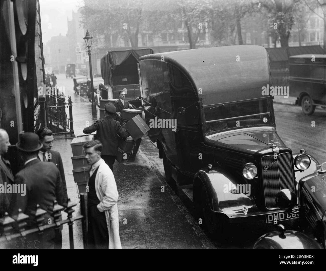 A bedford outside the front of J Collett Ltd hat manufacturers is ...