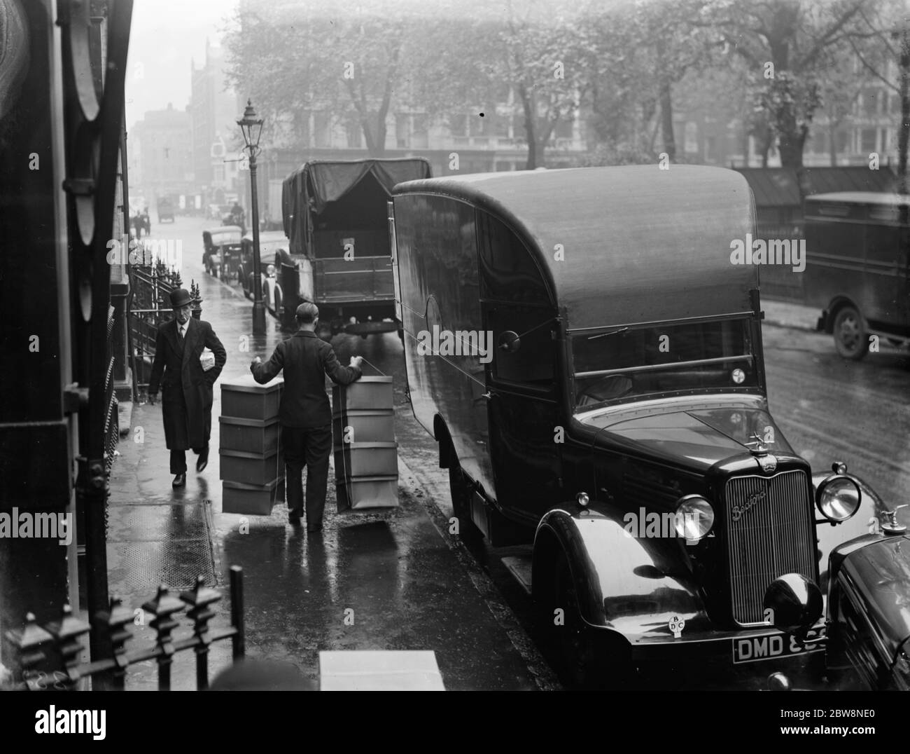 A bedford outside the front of J Collett Ltd hat manufacturers is ...