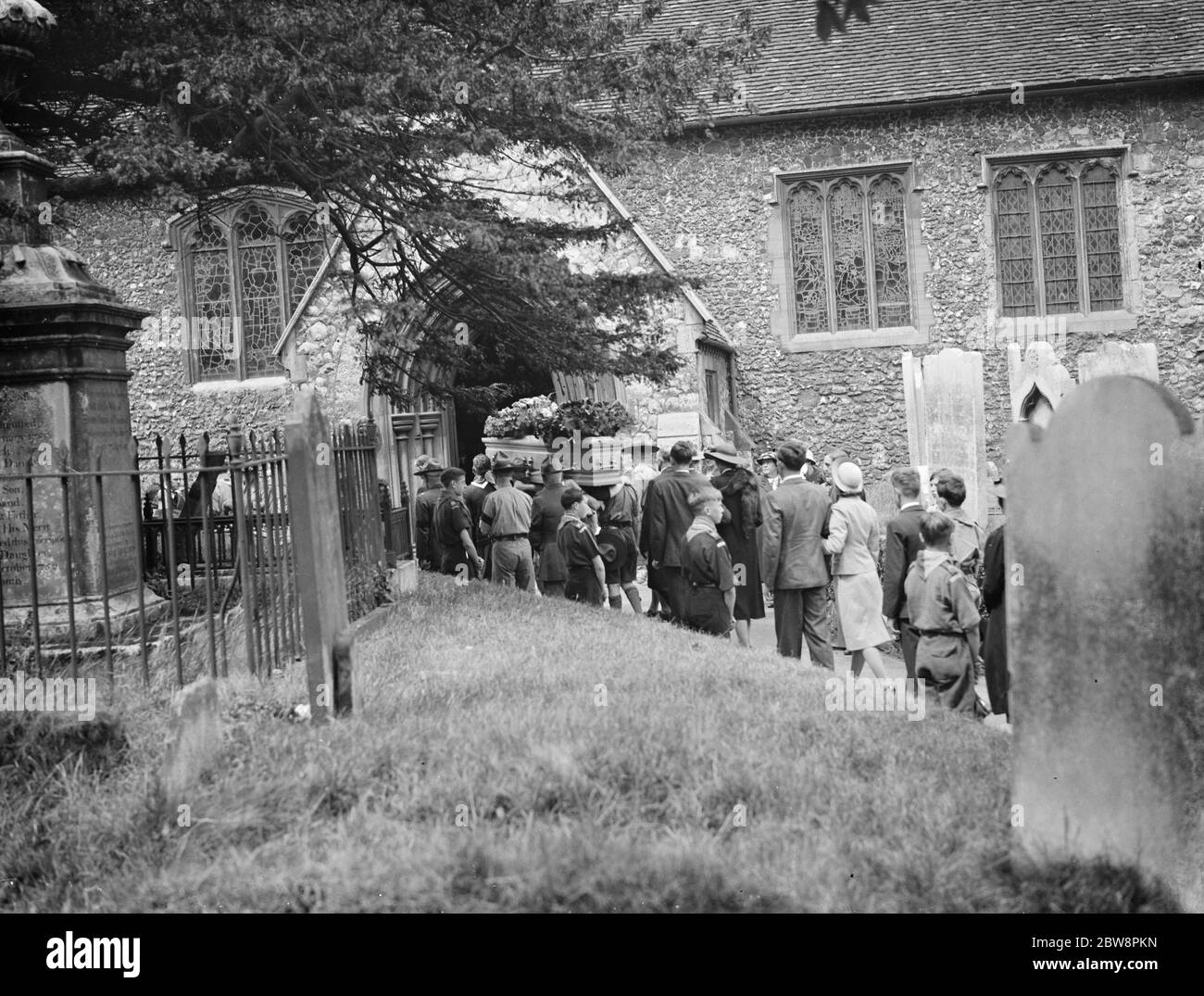 The funeral procession of MP Mr Frank Clark . 1938 Stock Photo