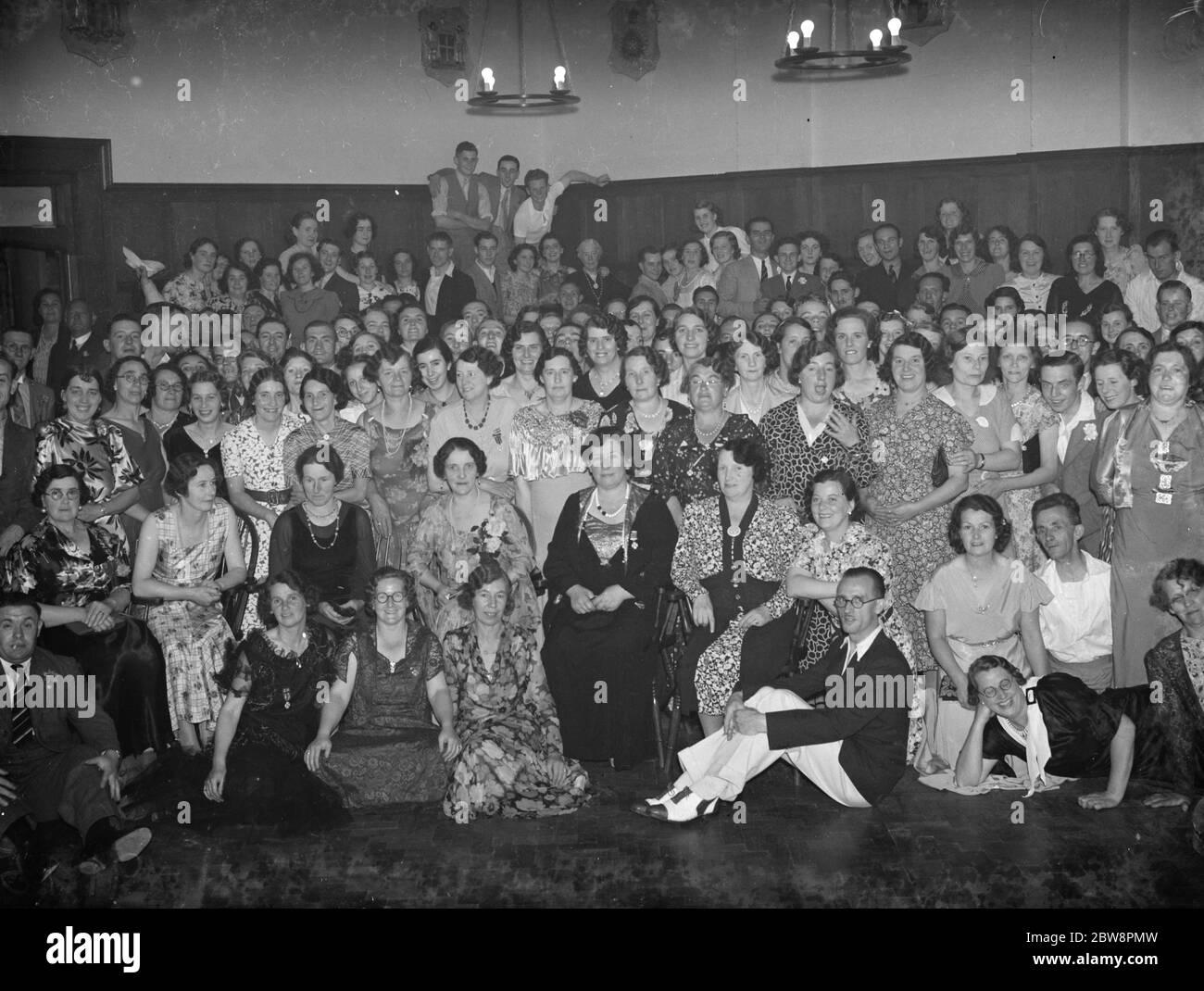 The Woodman hall in Blackfen hold their dance . 1938 Stock Photo