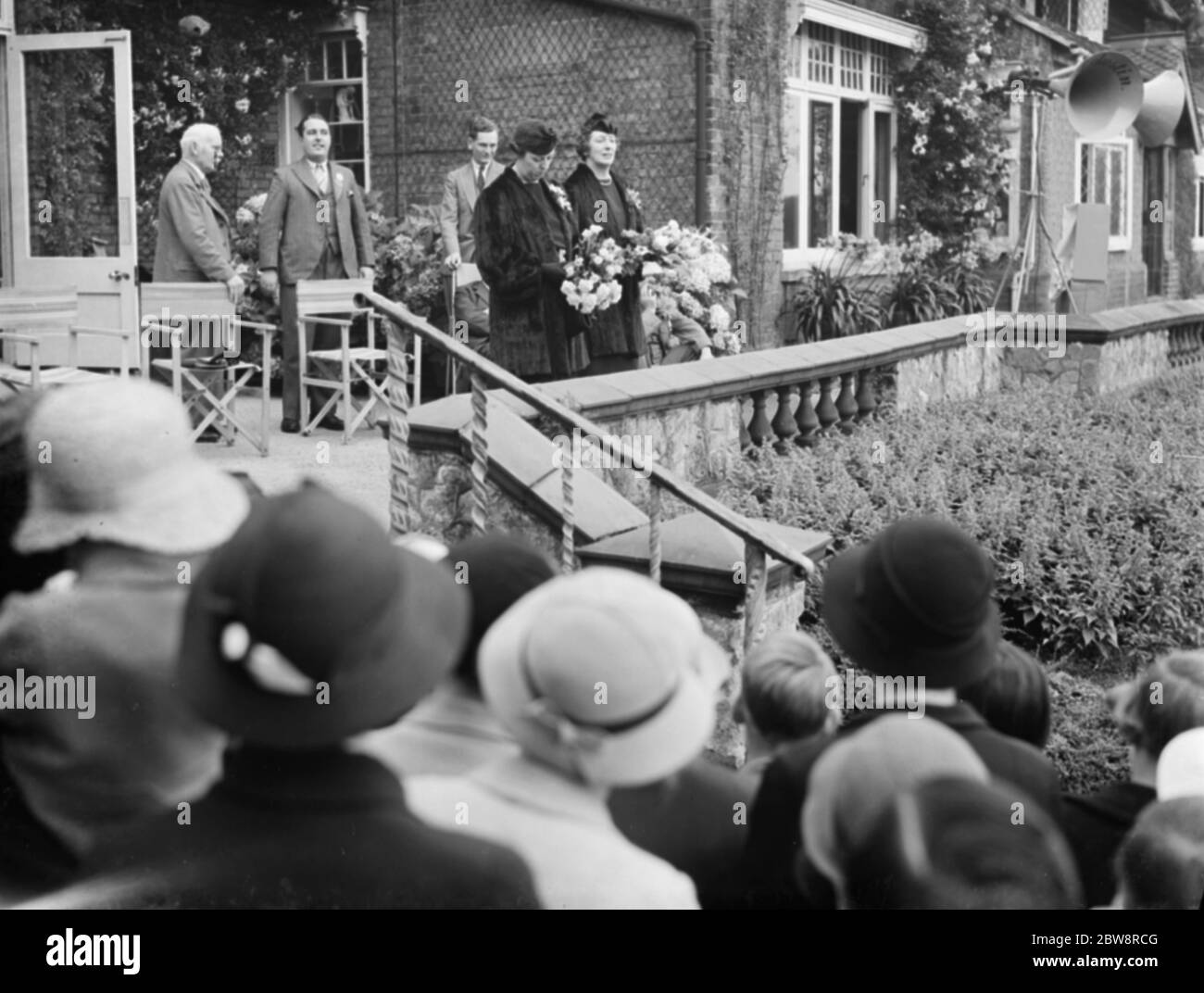 Wilmington fete being opened by E D Waters . 1936 . Stock Photo