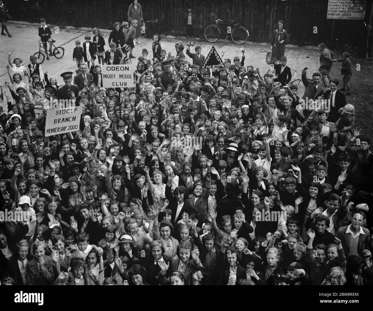 The Mickey Mouse Club hold a party at the odean cinema in Sidcup , London . 1938 Stock Photo