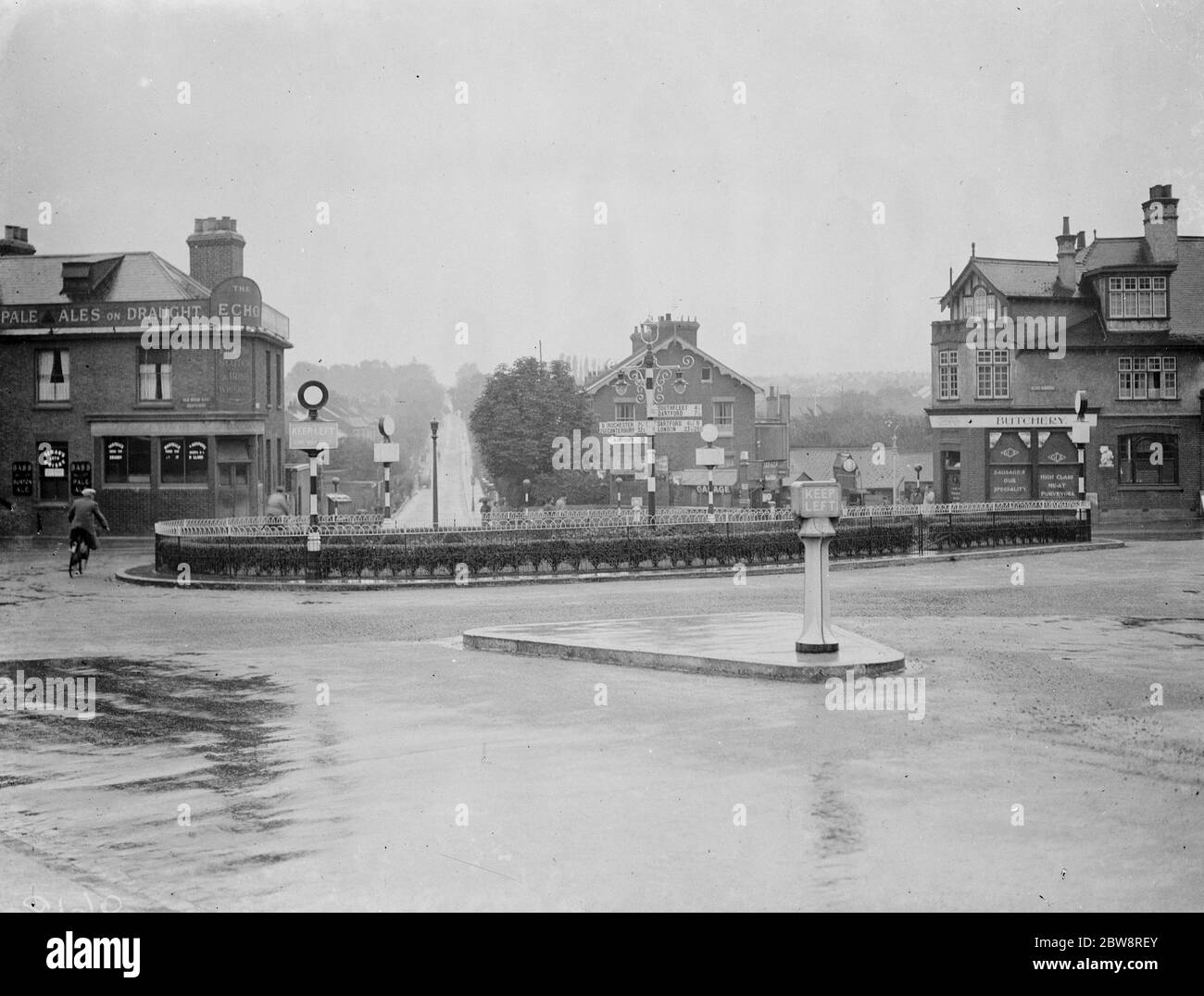 A roundabout in Gravesend , Kent . 1938 Stock Photo