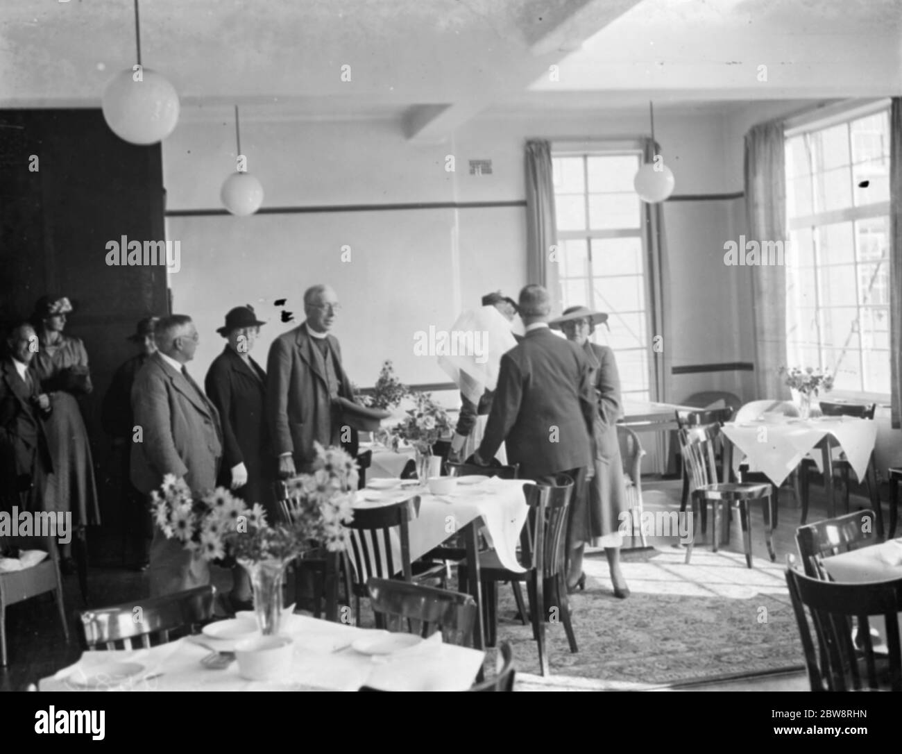 The Dartford Joint Committee are shown around the hospital ' s new extension . Dartford , Kent . 1938 Stock Photo