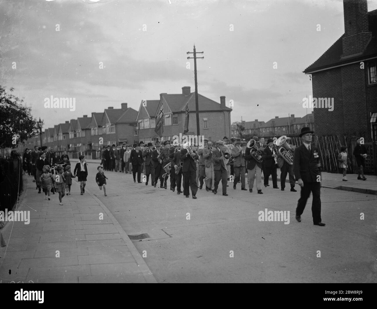 British Legion parade in Blackfen and Lamorbey , Sidcup , London . 1938 Stock Photo