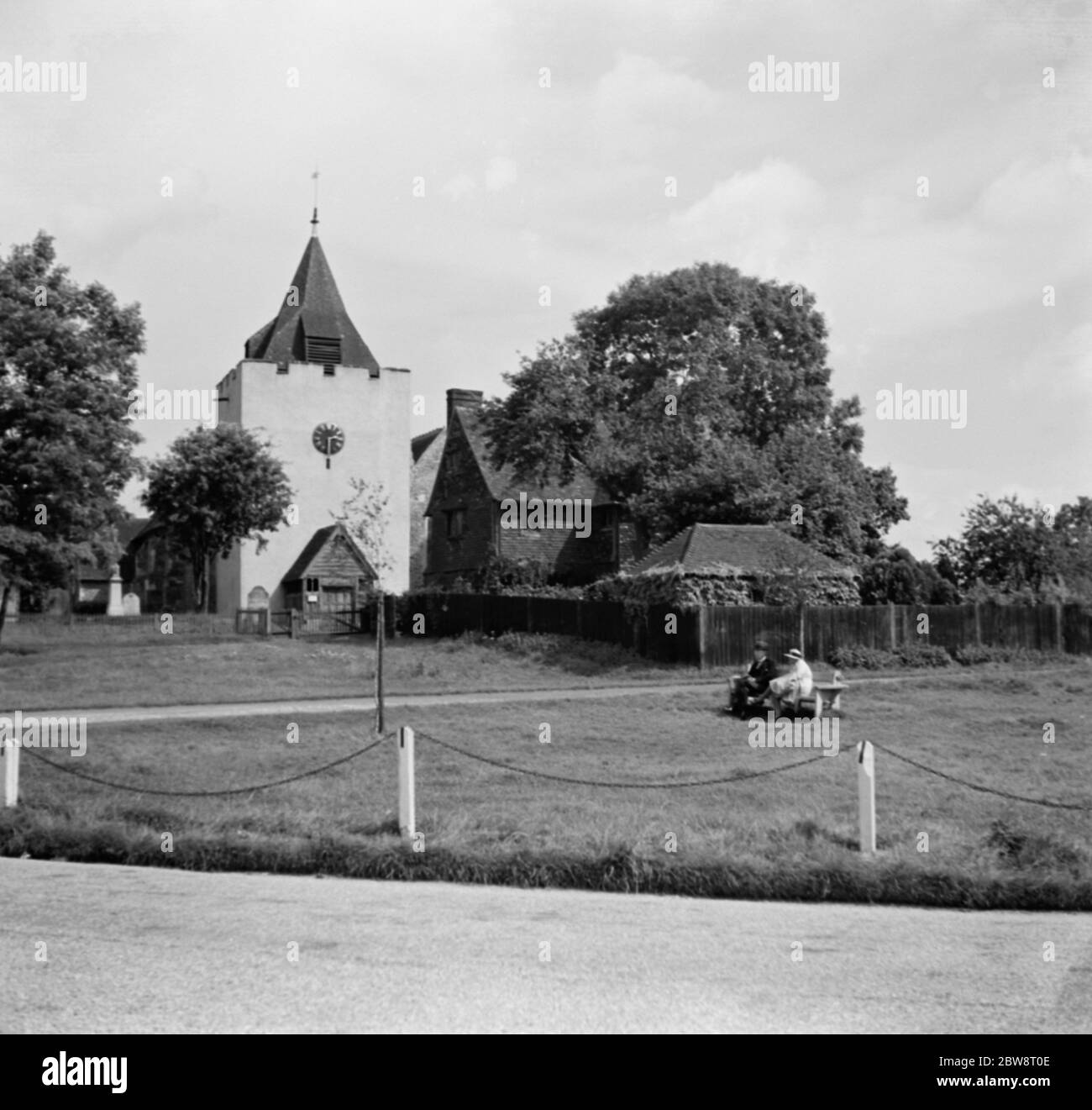 St Bartholomew ' s Church, Otford , Kent . 1936 Stock Photo