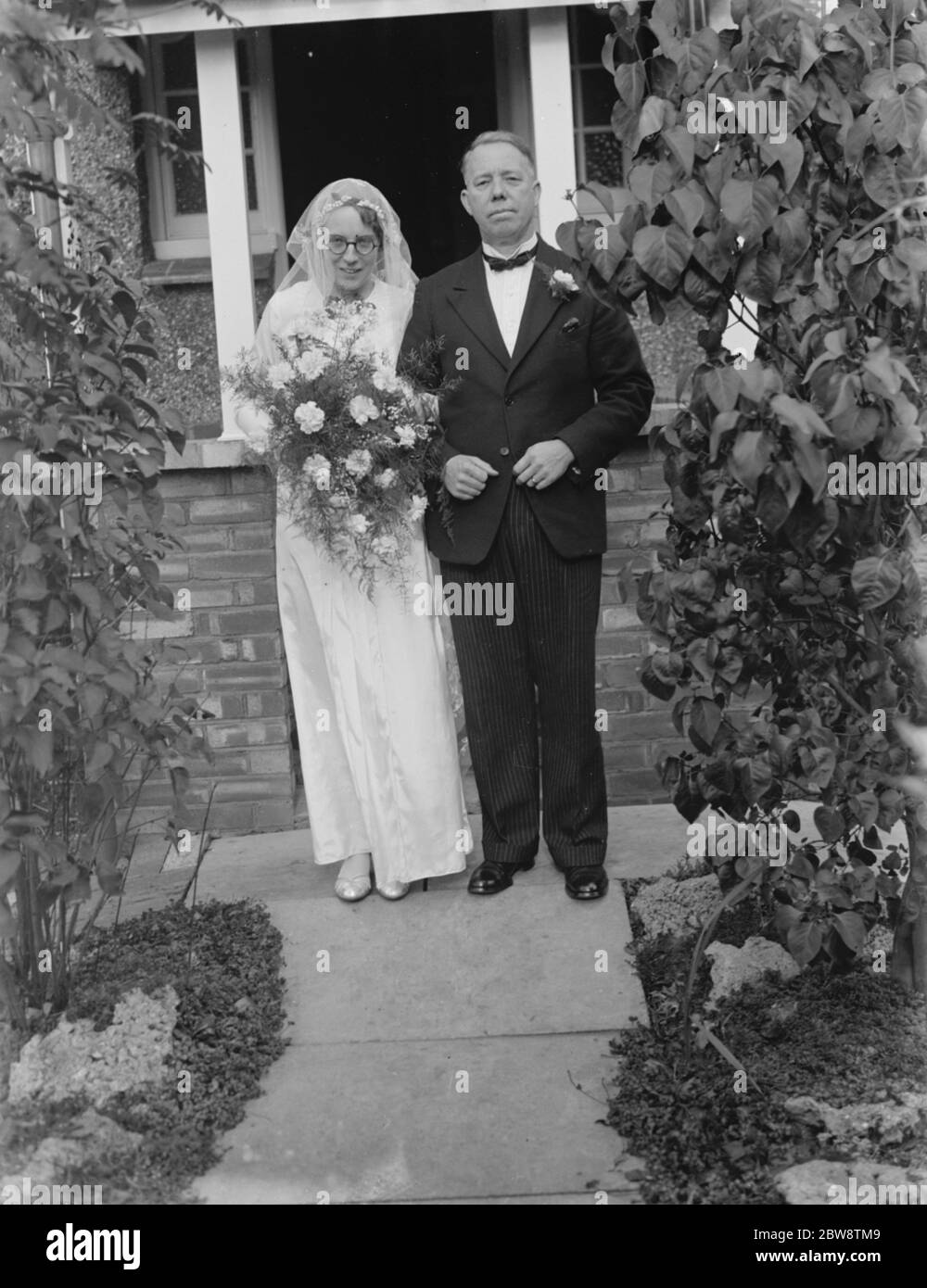 The Wedding Of Kenward And Martin The Bride And Her Father 1936 the-wedding-of-kenward-and-martin-the-bride-and-her-father-1936