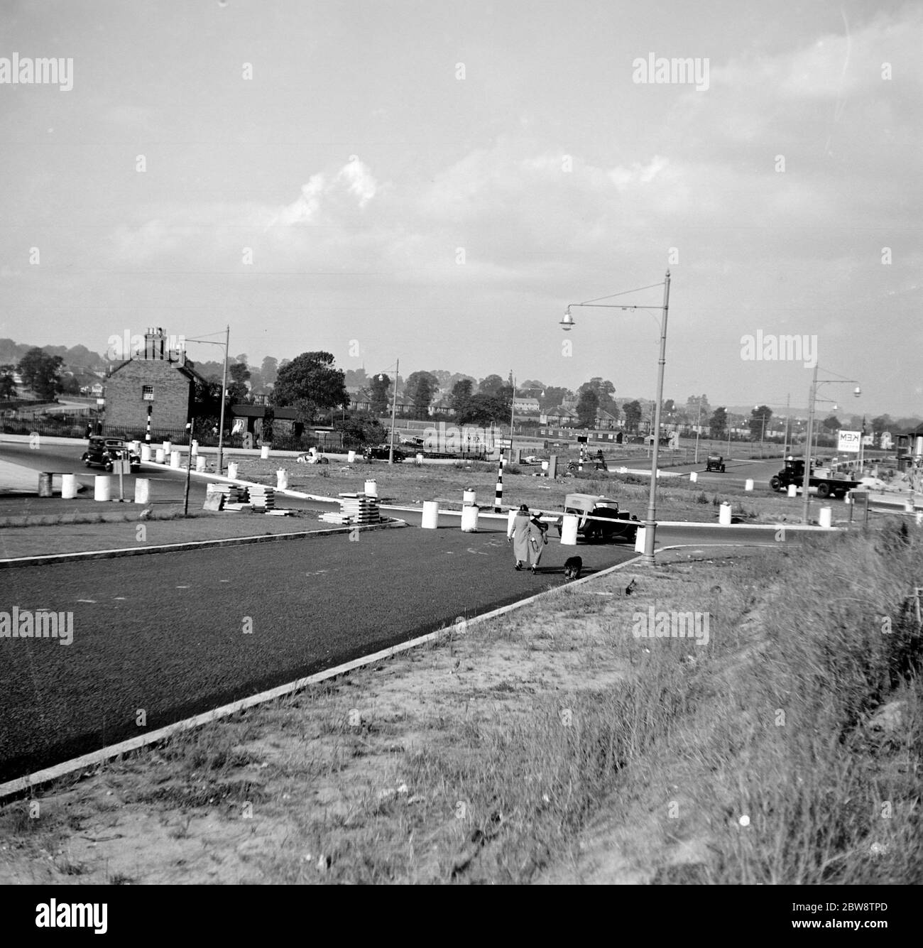 The Eltham by pass circular road in Eltham , London . 1936 Stock Photo