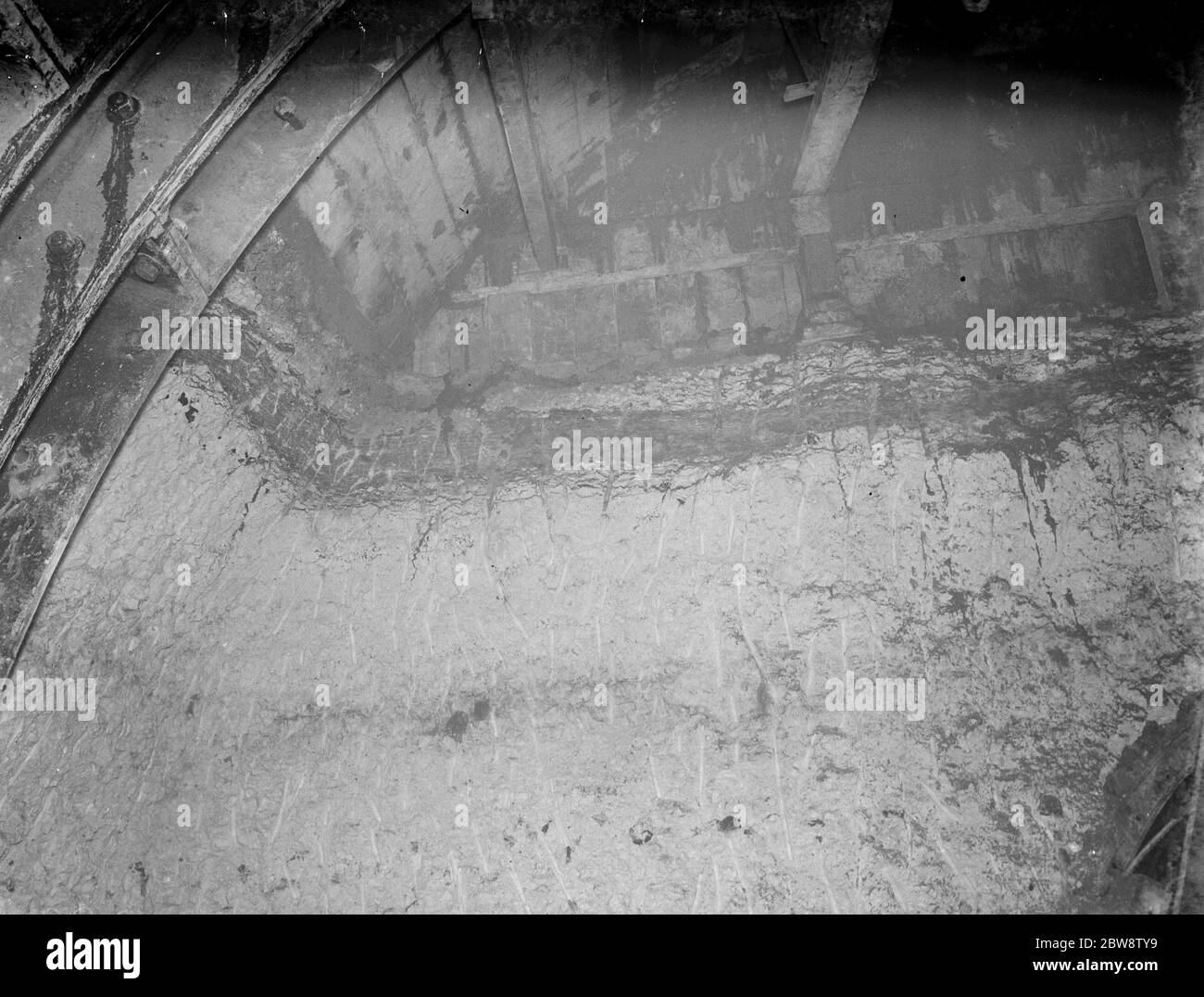 The construction of the Dartford Tunnel . A view of the cementation ...