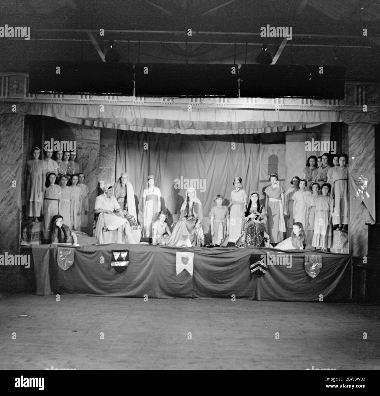 Children from Our Lady ' s High School in Dartford , Kent , performing a school play . 1936 Stock Photo