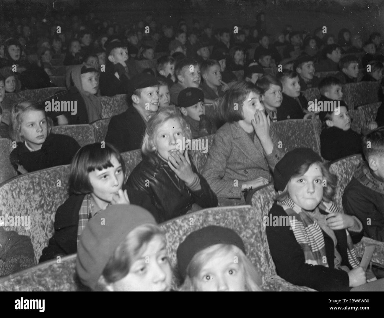 Childrens Christmas cinema treat at the Odeon in Sidcup , Kent . 1938