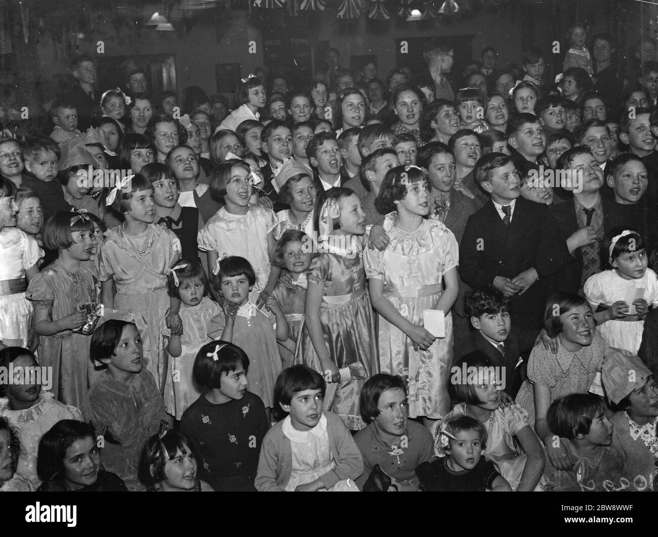 Childrens party in Grove Park , Kent . 1939 Stock Photo