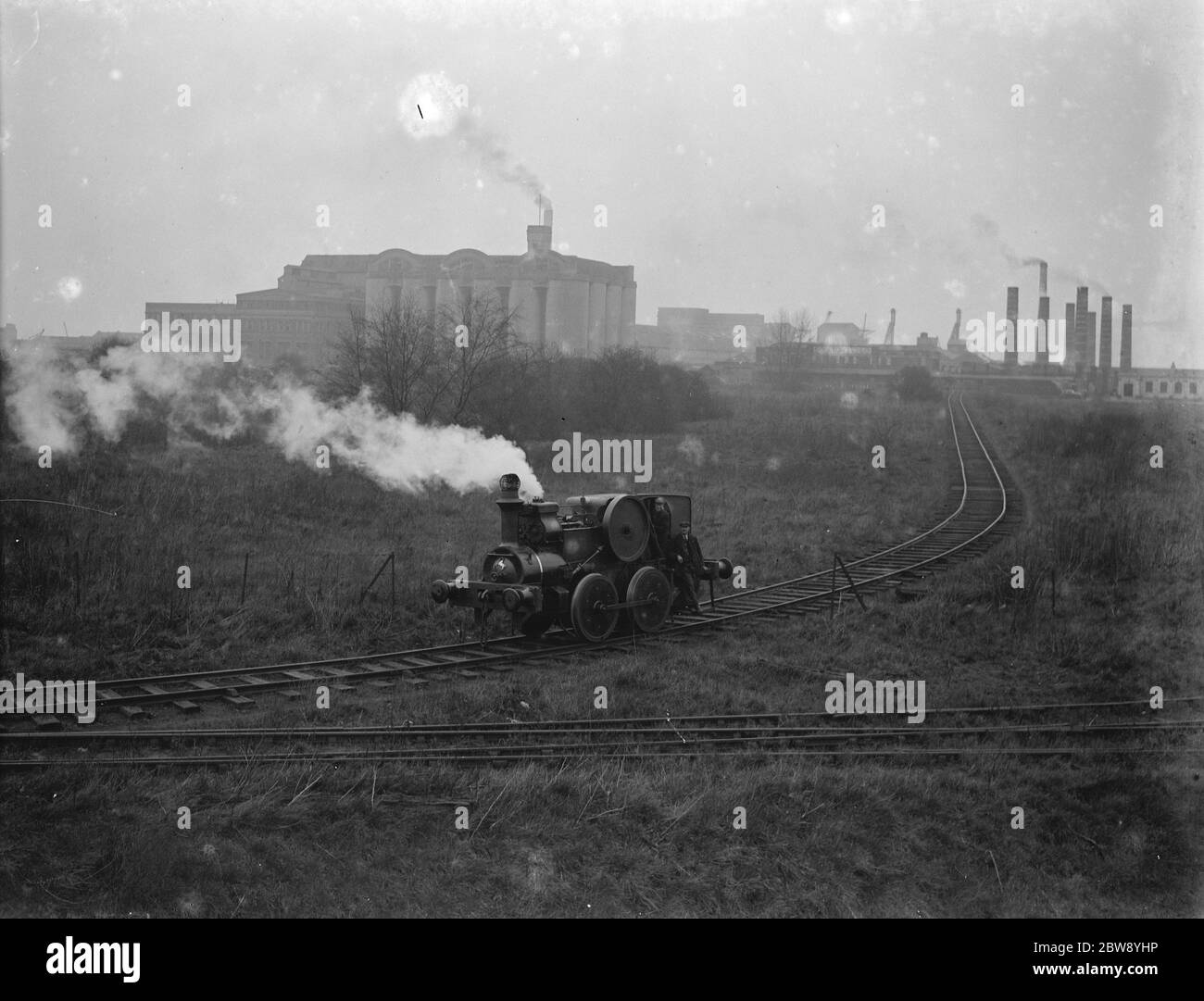 An old locomotive in Erith , London . 1939 Stock Photo