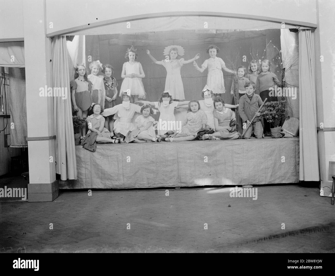 Children of St Mary Cray Council School in Bromley , Kent , perform in a stage concert . 1939 Stock Photo