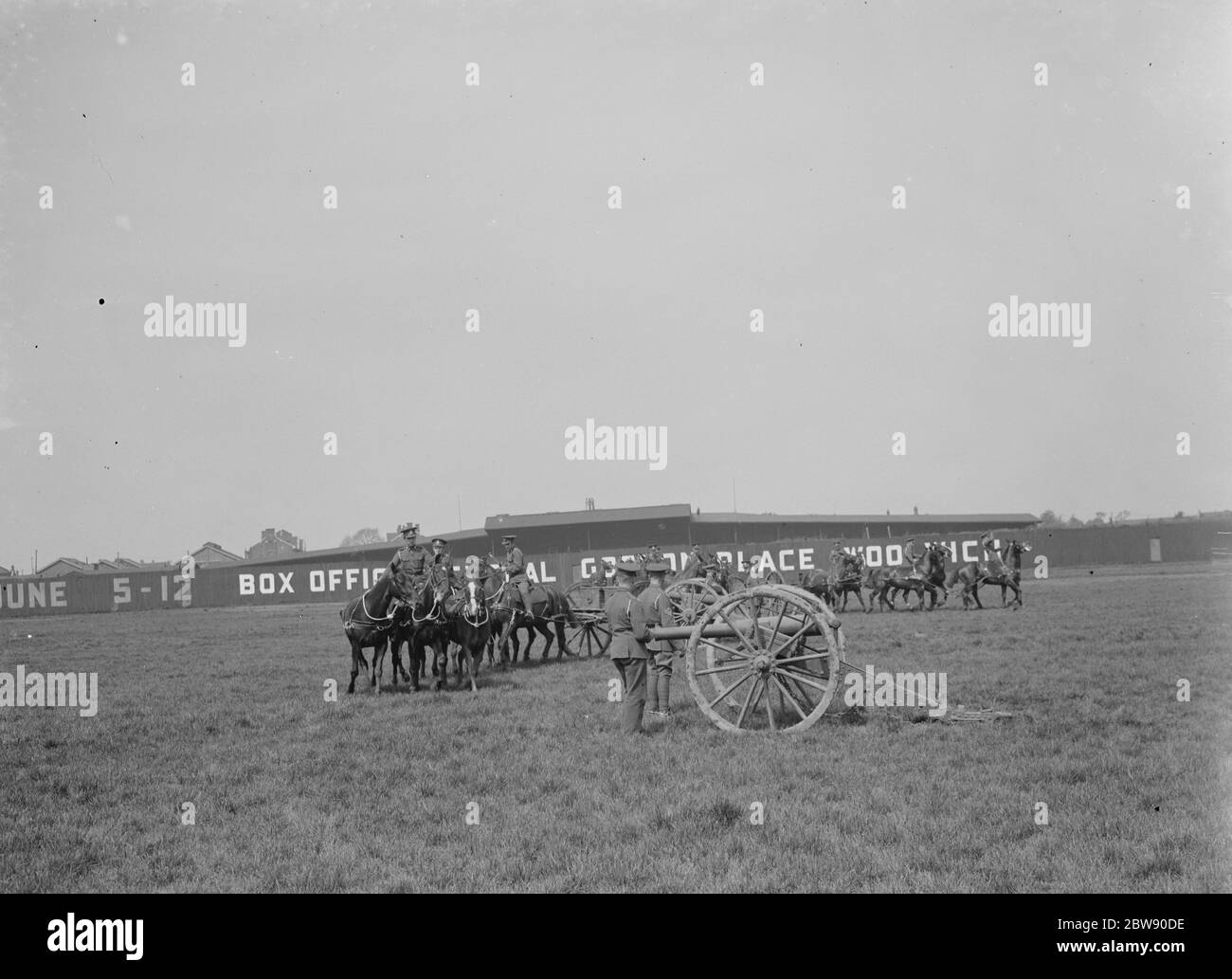 Royal Artillery Woolwich practising for Coronation Pageant . 1937 Stock Photo