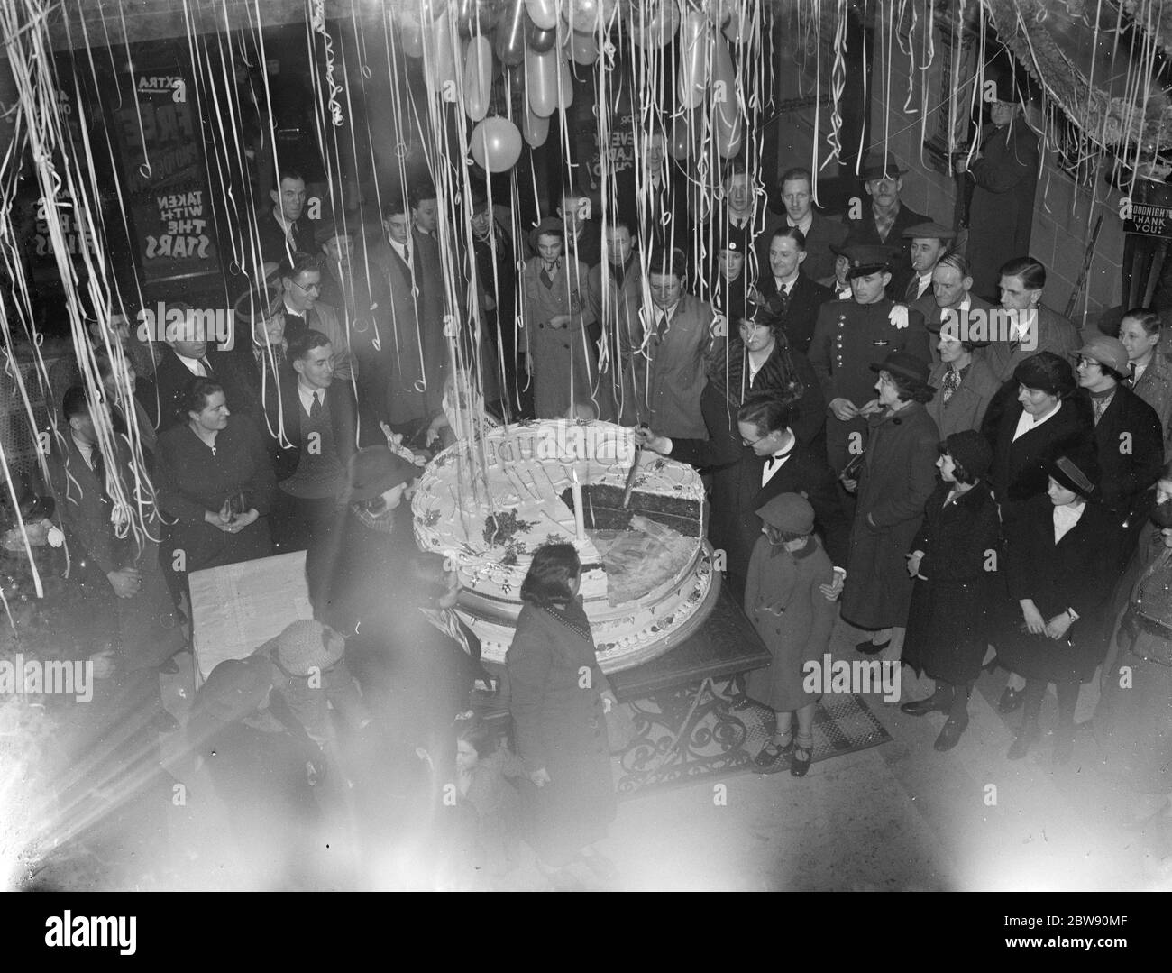Granada Welling large birthday cake . 1939 Stock Photo