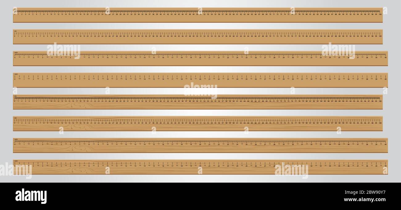 Real size 1000 meters ruler in all unitus - vector Stock Vector