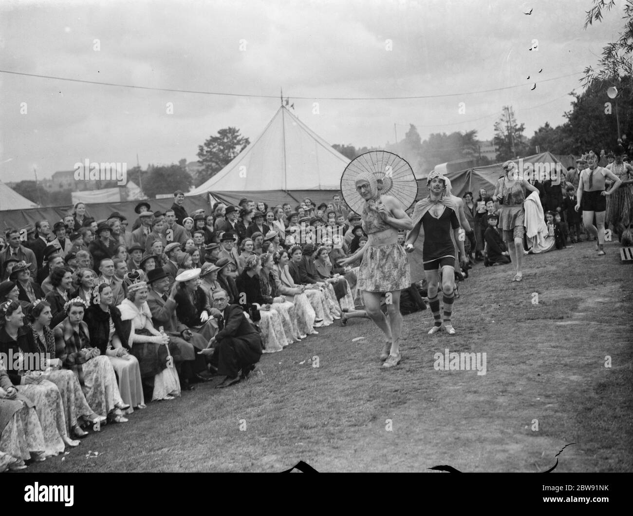 Men 's parade at the Dartford Carnival in Kent . 1939 . Stock Photo