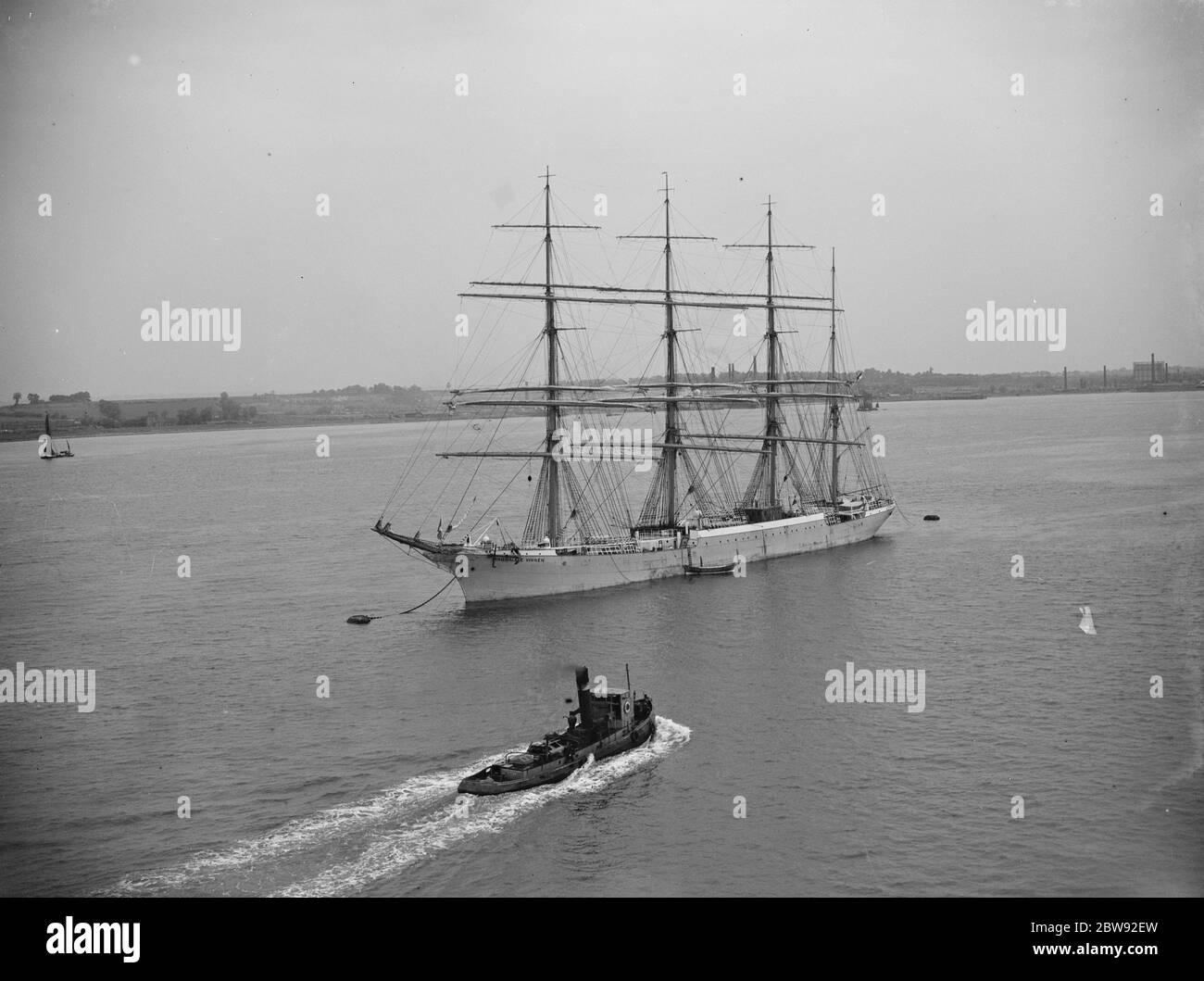 The windjammer ' Magdalene Vinnen ' at anchor . 1939 Stock Photo Alamy